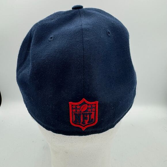 New Era NFL New England Patriots 59FIFTY Fitted Hat 7 3/8 Navy Blue Cap - Picture 5 of 10